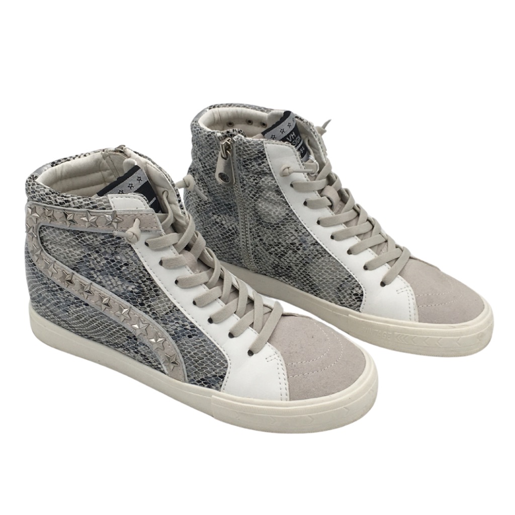 Vintage Havana Dayne Snake/ White Suede Leather High Top Sneakers Size 8.5 — image 3 of 8